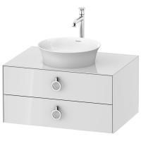 Duravit White Tulip  Тумбочка подвесная, 408x800x550 мм, 2 ящика с ручкой, цвет: белый высокоглянцевый