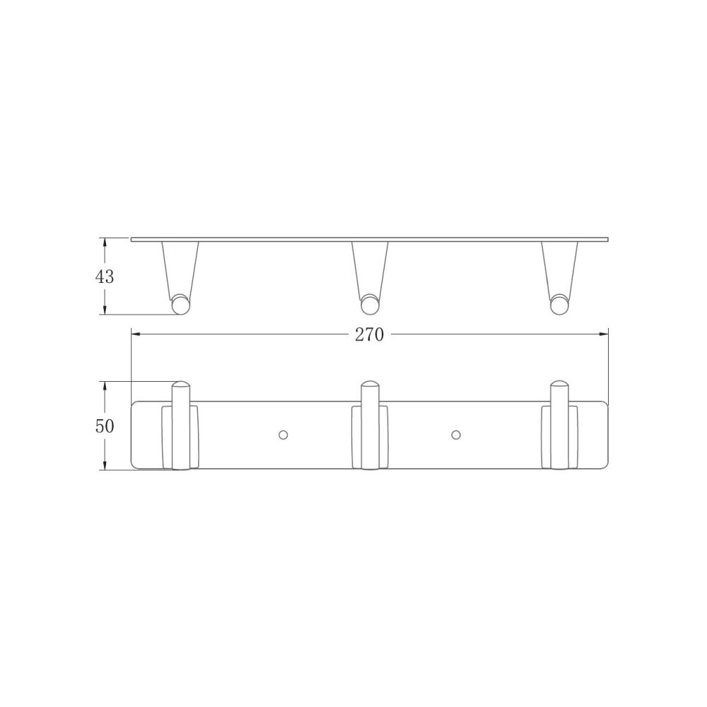 Планка с крючками BELZ B91415-3, черный