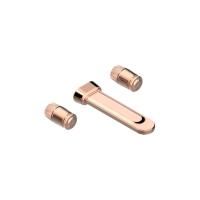 THG CORVAIR Смеситель для раковины настенный, c 2 вентилями, внешняя часть, цвет Blush PVD