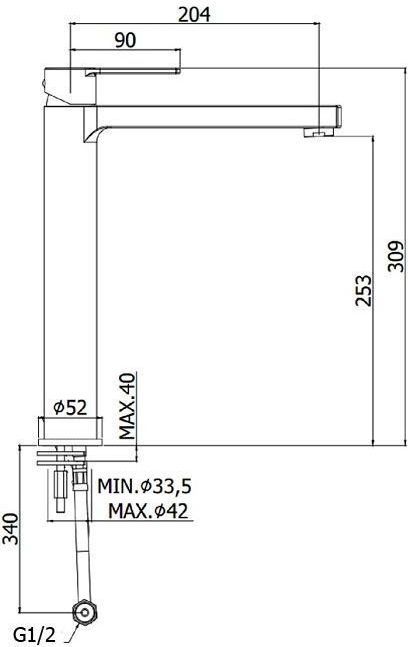 Смеситель для раковины Paffoni West WS074CR