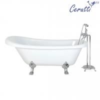 Ванна CLASSIC 170 акриловая отдельностоящая Cerutti SPA (1700x790x750) на львиных алюминиевых лапах (хром) Ванна CLASSIC 170 акриловая отдельностоящая Cerutti SPA (1700x790x750) на львиных алюминиевых лапах (хром)