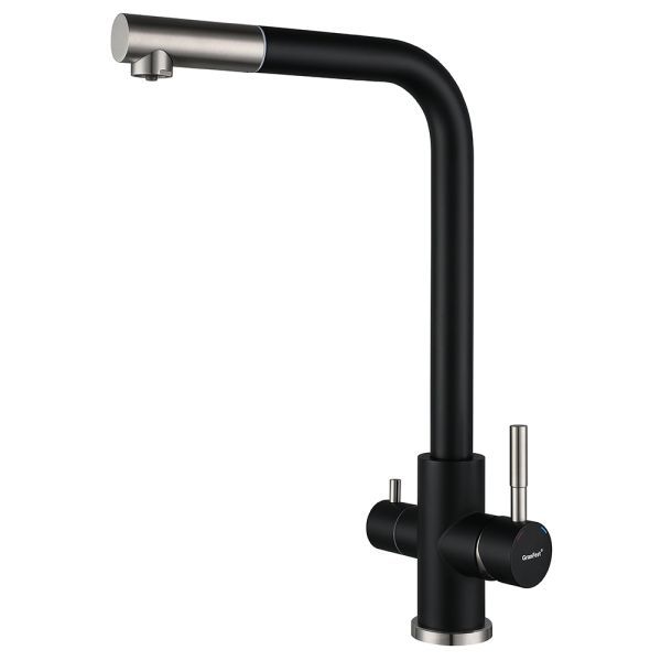 Смеситель для кухни с подключением фильтра GranFest Z-5421, черный