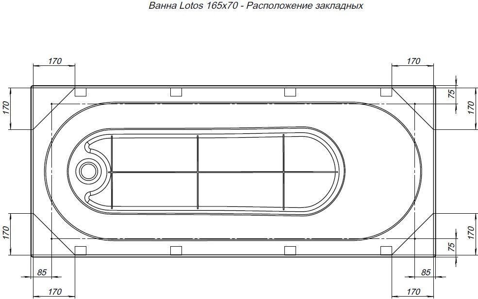 Акриловая ванна Aquanet Lotos 165x70 (с каркасом) Акриловая ванна Aquanet Lotos 165x70 (с каркасом)