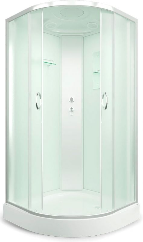 Душевая кабина Erlit Comfort ER3508P 80x80 задняя стенка Белая стекло матовое Душевая кабина Erlit Comfort ER3508P 80x80 задняя стенка Белая стекло матовое