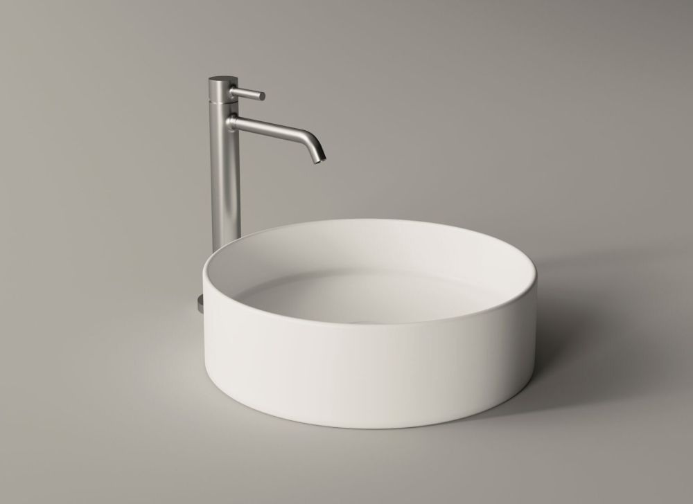 Alice Hide, накладная круглая раковина Ø40х12h см, цвет белый глянцевый, артикул 31140101