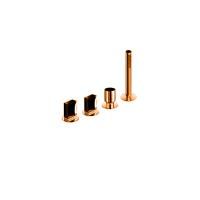 Fantini Venezia In Смеситель на борт ванны, на 2 источника, 4 отв., с ручн душем, без излива, цвет: Matt Copper PVD