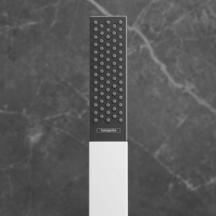 Ручной душ, Hansgrohe, Rainfinity, "палочка", размер душевого диска, мм-100, форма-прямоугольная, тип струи-PowderRain, соединительная резьба G ½, цвет-матовый белый Ручной душ, Hansgrohe, Rainfinity, "палочка", размер душевого диска, мм-100, форма-прямоугольная, тип струи-PowderRain, соединительная резьба G ½, цвет-матовый белый