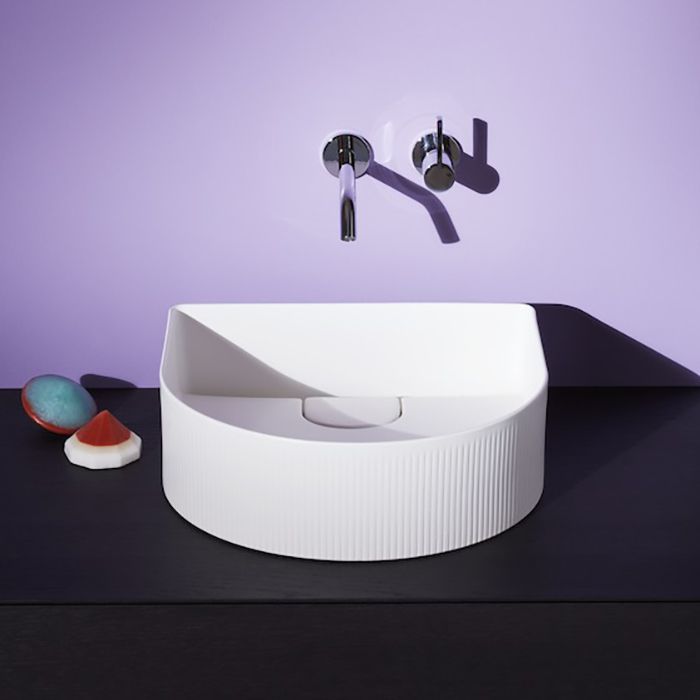 Laufen Sonar Раковина 410x365х130мм без перелива, без отв. под смеситель, с текстурой, цвет: белый глянец