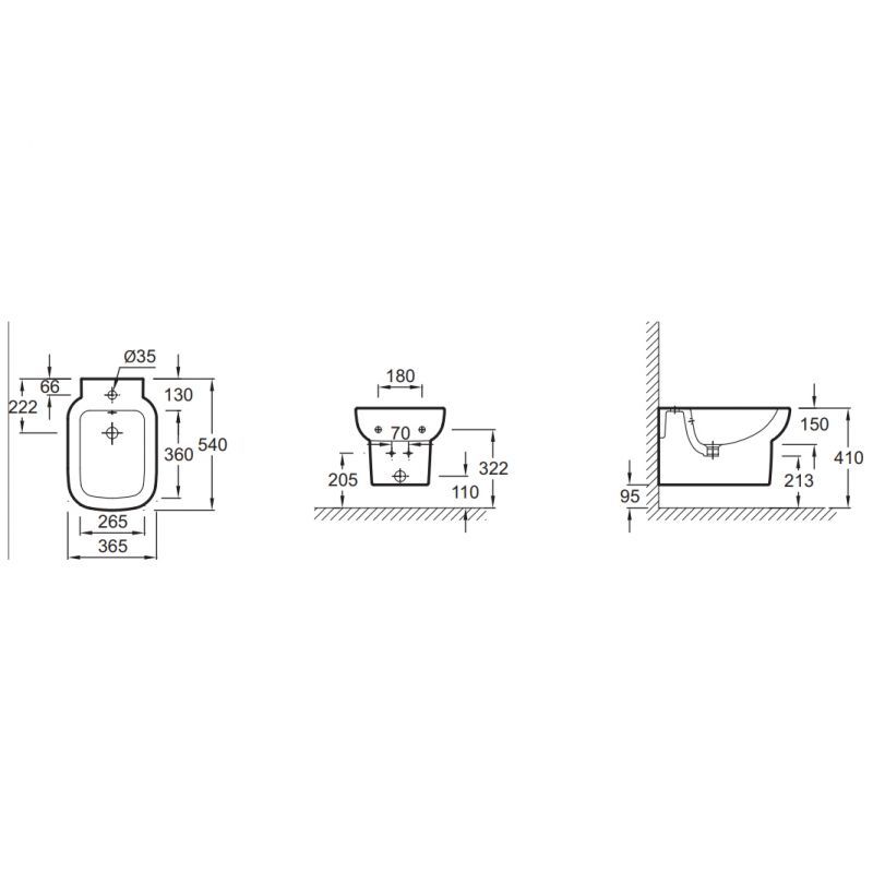 E4834-00 биде REPLAY подвесное /54х36,5/ (бел)  ССП, шт
