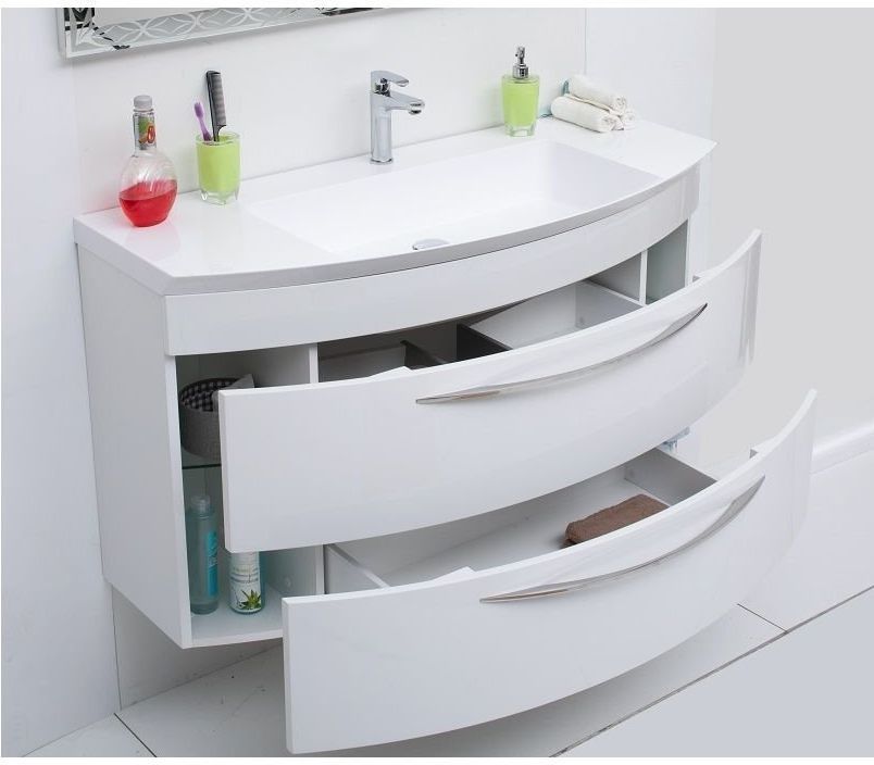 Тумба с раковиной De Aqua Лонг 120 белый Тумба с раковиной De Aqua Лонг 120 белый