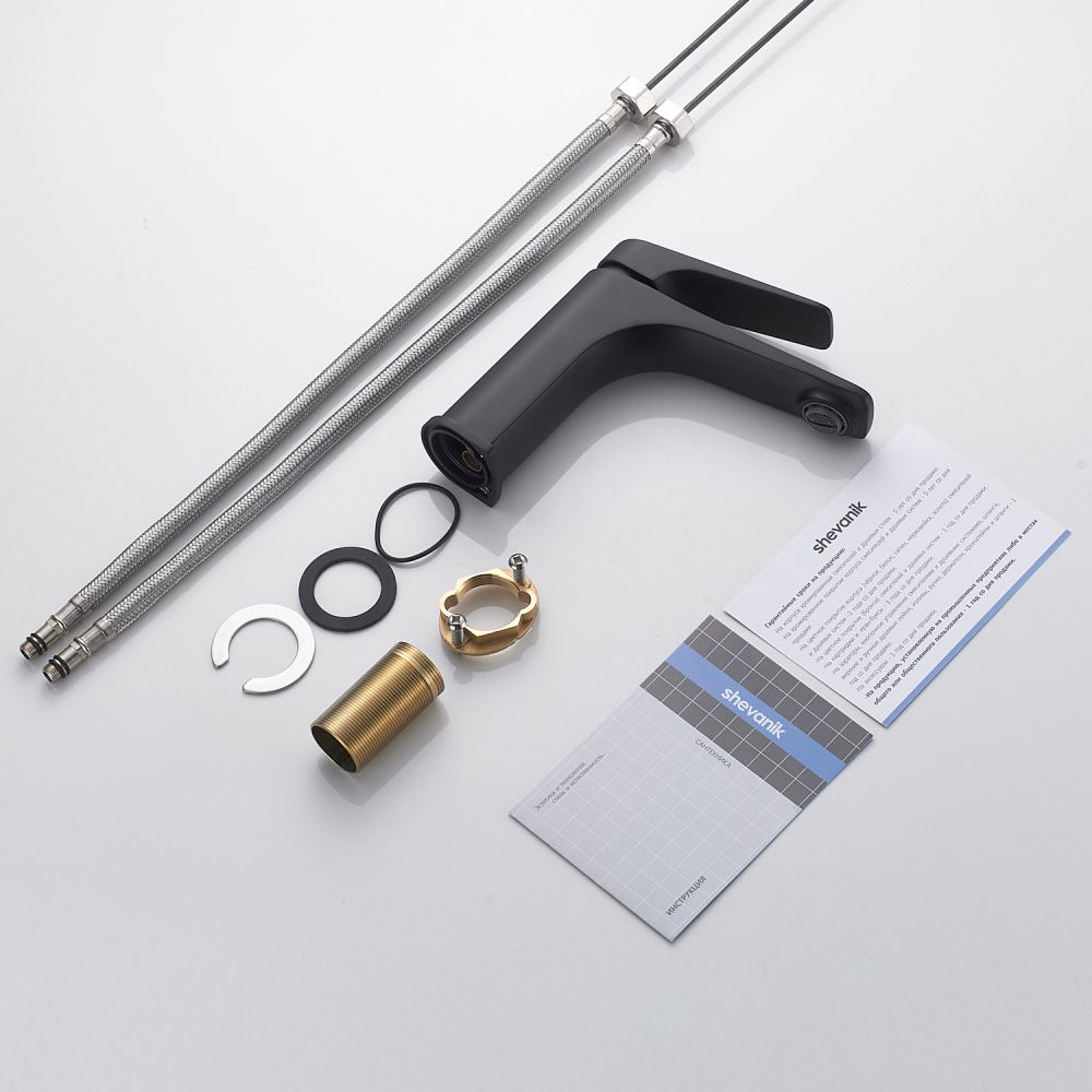 Смеситель для раковины Shevanik S4201H, черный