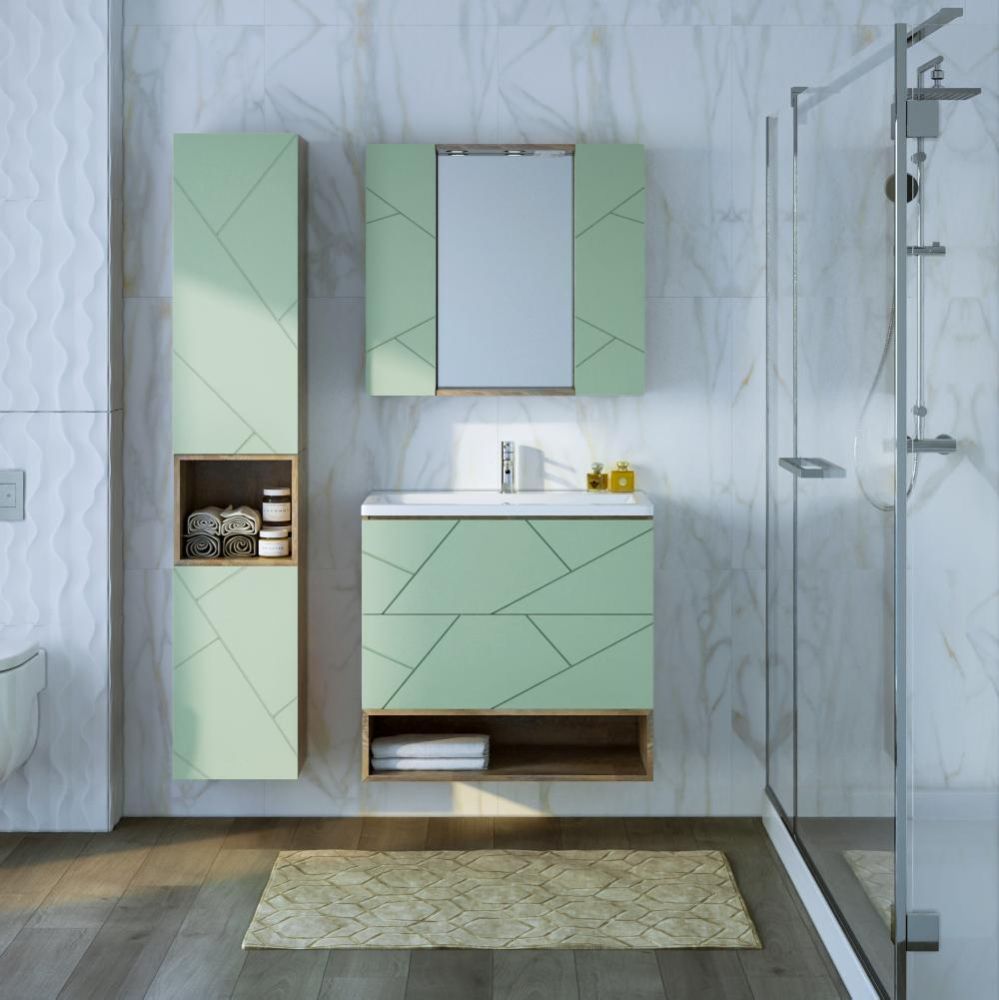 Ниша для тумбы Бриклаер КРИСТАЛЛ 80 см, дуб гранж песочный