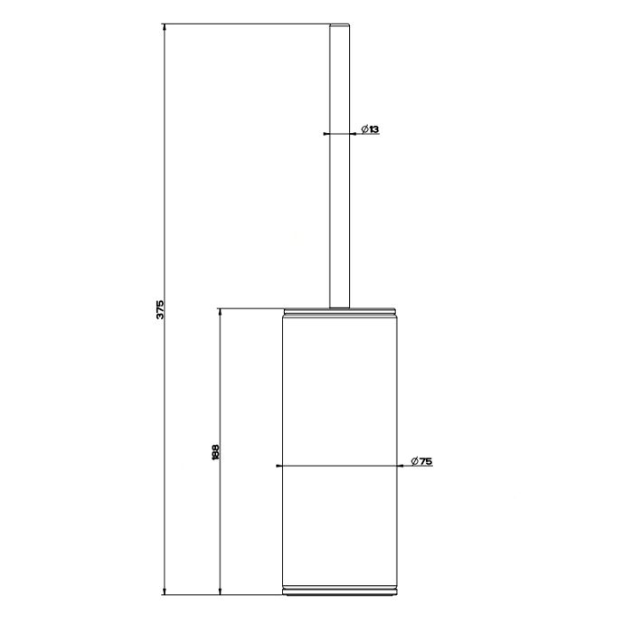 GESSI 316 Ершик напольный, цвет: steel brushed