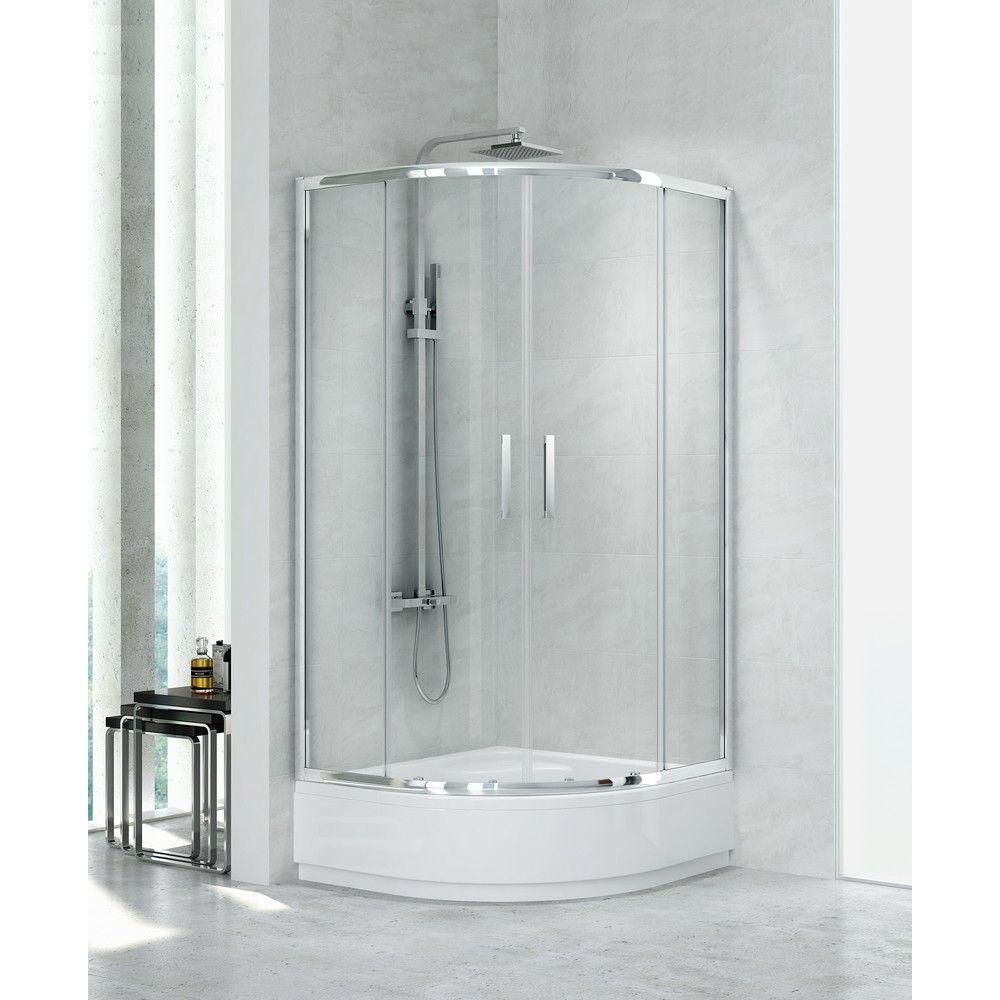 Душевое ограждение NEW TRENDY NEW PRAKTIC 90x90x165 K-0426 (хром)