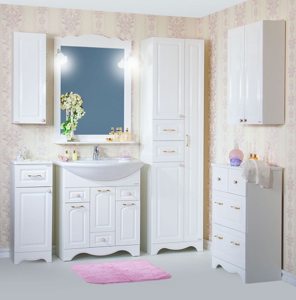 Шкаф навесной Бриклаер АННА 32 см левый, белый