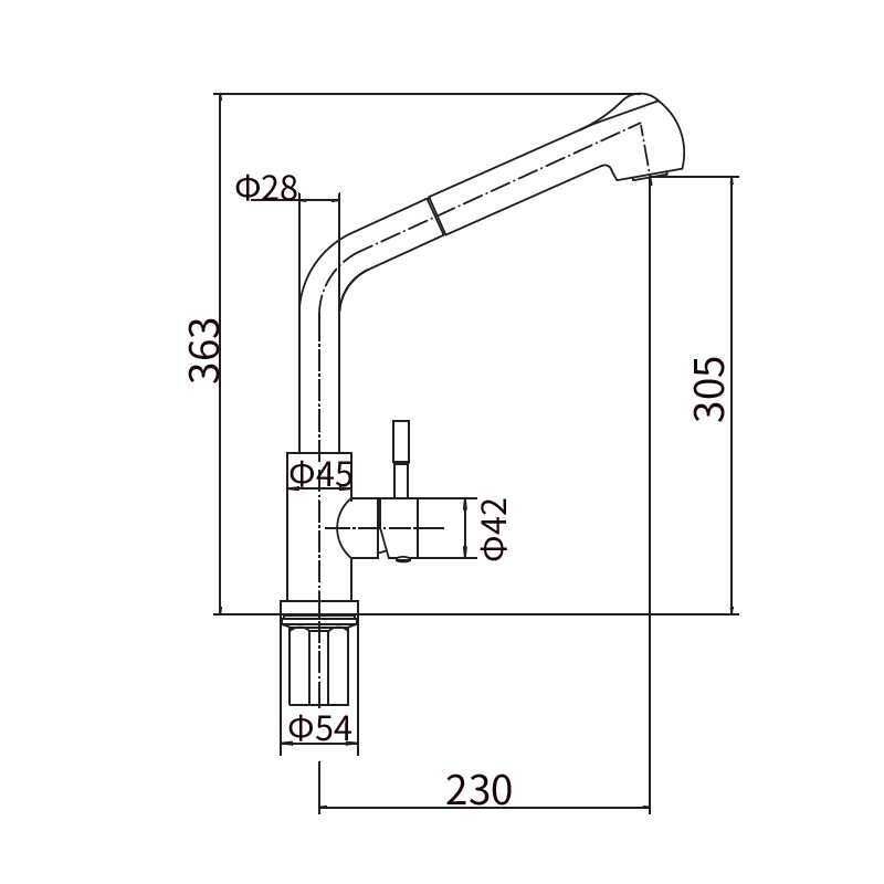 Смеситель для кухни FASHUN A56009, сатин