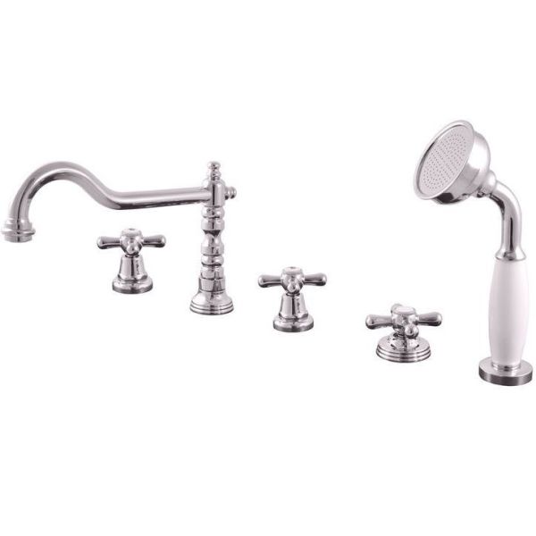 Смеситель для ванны на 5 отверстий, переключатель керамический