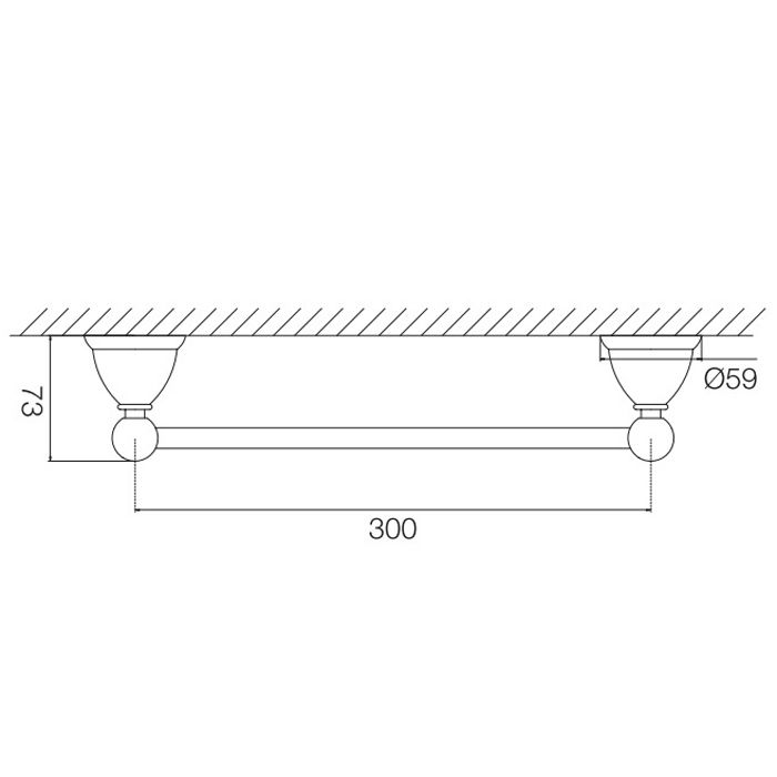 FIMA|Carlo Frattini Style Полотенцедержатель 300 мм., цвет хром
