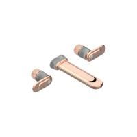 THG CORVAIR A MANETTES FIOR DI BOSCO Смеситель для раковины настенный, c 2 вентилями, внешняя часть, цвет Blush PVD