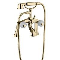 Bongio Rivoli Смеситель для ванны, цвет золото/хрусталь