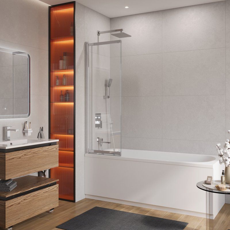 SLIDER-VF-11-90/150-C-GM Душевая шторка на ванну, артикул SLIDER-VF-11-90/150-C-GM