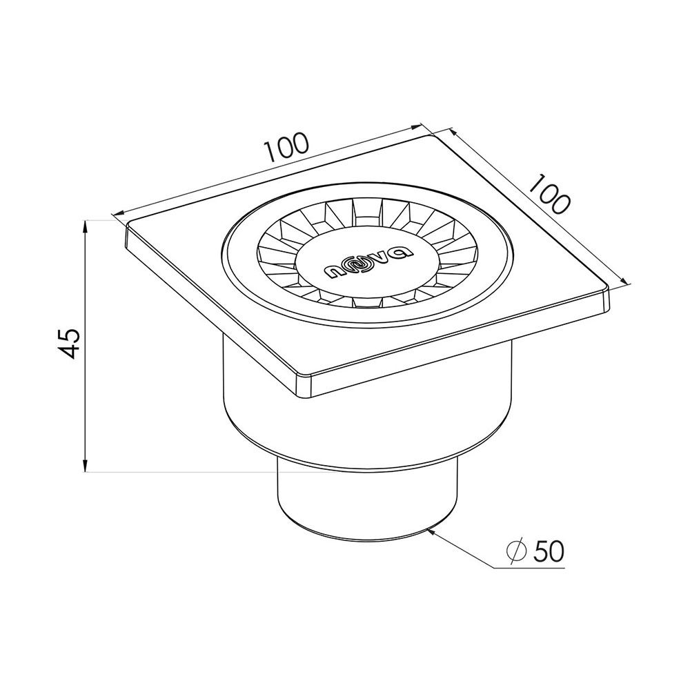 Душевой трап Nova NV5060, белый