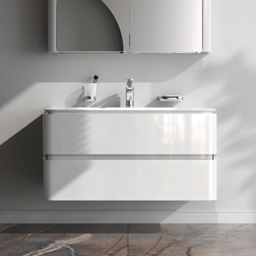 M30FHX1002WG Sensation, База под раковину, подвесная, 100 см, ящики, белый, глянцевая, шт M30FHX1002WG Sensation, База под раковину, подвесная, 100 см, ящики, белый, глянцевая, шт