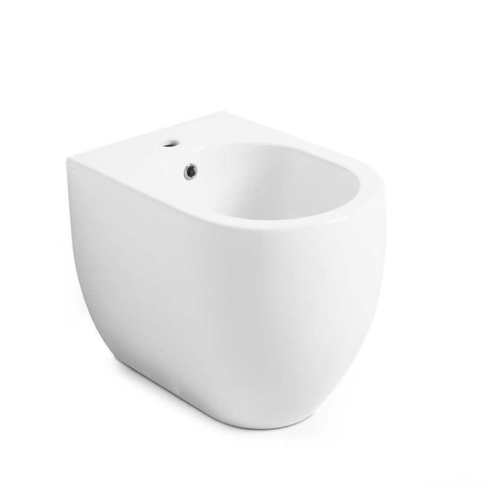 Kerasan Flo биде приставное 55 см, с 1 отв. под смеситель, цвет белый (крепить на силикон или на крепеж 762901)