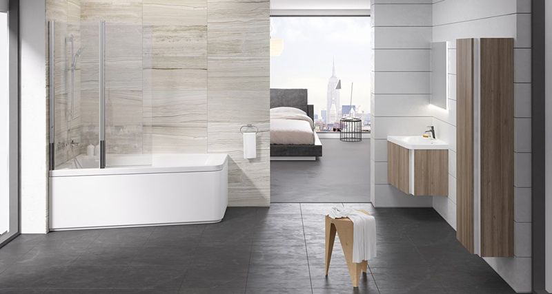 Тумба под раковину Ravak SD 10° 65 угловая белая глянцевая, в правый угол