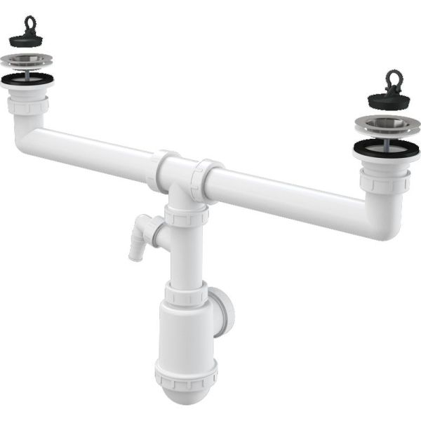 Сифон для кухонной мойки Alcaplast A449P-DN50/40 Белый