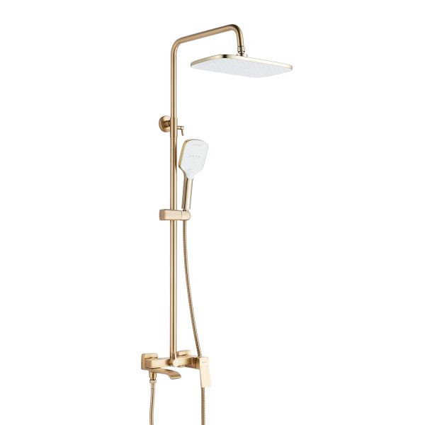 Душевая система Shevanik S4036G, золотой сатин