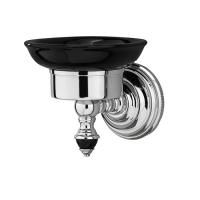 Devon Black Diamond Мыльница подвесная (черная керамика), цвет: хром