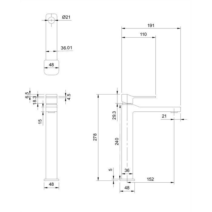Смеситель для умывальника OMNIRES SLIDE SL7712CR (хром)