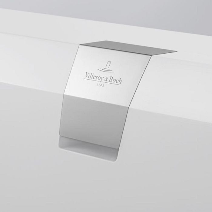 Ванна, Villeroy&Boch, Squaro Edge 12, ширина, мм-1800, глубина, мм-800, высота, мм-450, водоизмещение (л)-180, форма-прямоугольная, слив-перелив-в комплекте, диаметр слива, мм-52, ножки-есть, материал-Quaryl, цвет-белый, артикул UBQ180SQE2DV-01