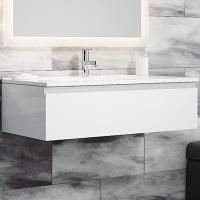 Тумба с раковиной SanVit Авеню-1 120 kavenu1120 в цвете Ral подвесная Белый глянец Тумба с раковиной SanVit Авеню-1 120 kavenu1120 в цвете Ral подвесная Белый глянец