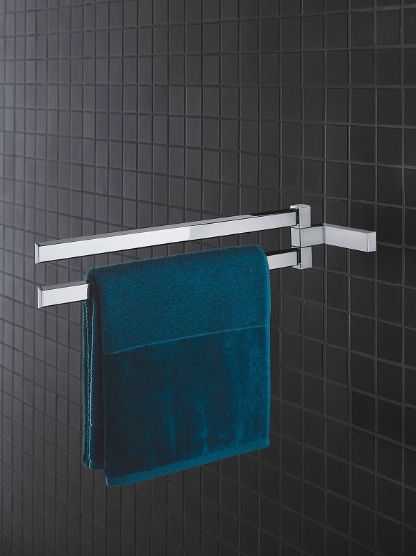 Держатель для полотенца GROHE Selection Cube, двойной, хром (40768000) Держатель для полотенца GROHE Selection Cube, двойной, хром (40768000)