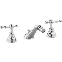 CISAL Arcana America Смеситель для биде на 3 отверстия, с донным клапаном, цвет хром