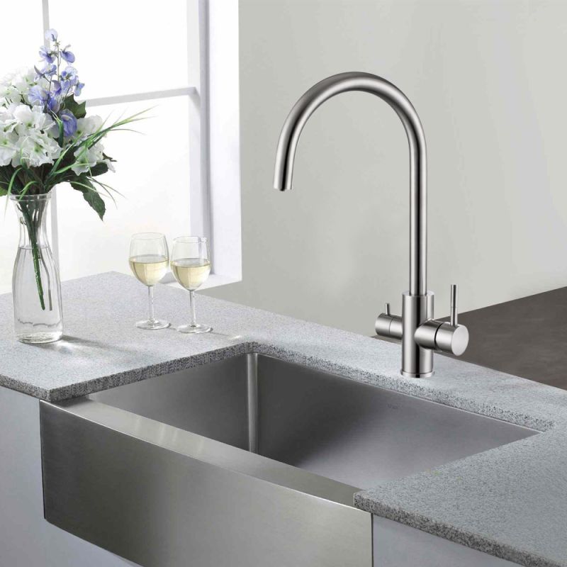 Смеситель для кухни с подключением фильтра WesnaArt EKO05-111, сатин, артикул EKO05-111