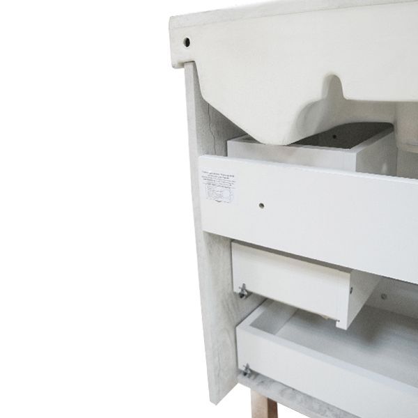 Тумба с раковиной Comforty Никосия 60Н 4142203 Дуб белый