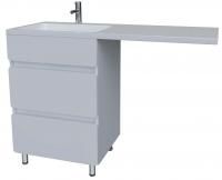 Тумба напольная "Корделия 50", 2 ящ., ст/м., белая, Kamilla 110