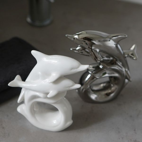 Casablanca, фигурка керамическая "Дельфин", цвет белый