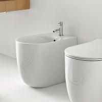 Kerasan Nolita Биде напольное с 1 отв. под смеситель 55х35 см, с креплениями WB5N, цвет белый глянцевый