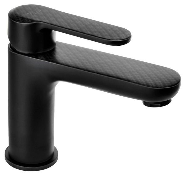 Emmevi Nefer, однорычажный смеситель для раковины с донным клапаном, цвет черный/карбон