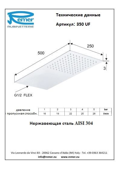 Душевая голова 350UF