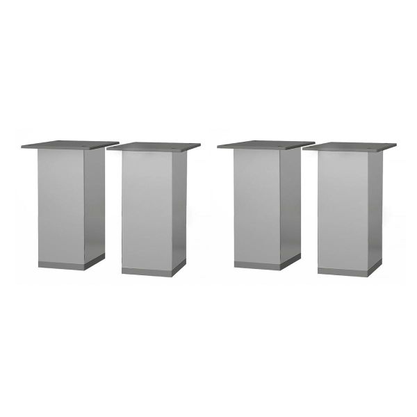 Комплект опор (ножек) для напольного монтажа мебели Dreja, 4 шт, хром пластик