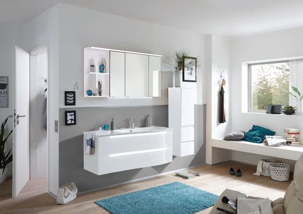 Комплект мебели Puris Purefaction, 1200 мм левый, цвет белый высокоглянцевый