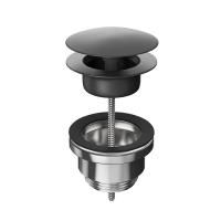 Донный клапан для раковины, матовый черный Донный клапан для раковины, матовый черный