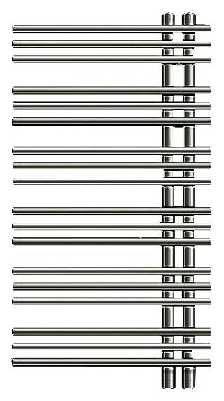 Электрический полотенцесушитель Zehnder Yucca asymmetric YAE-090-050/YD (VD) Белый правый с электропатроном WIVAR и блоком ДУ