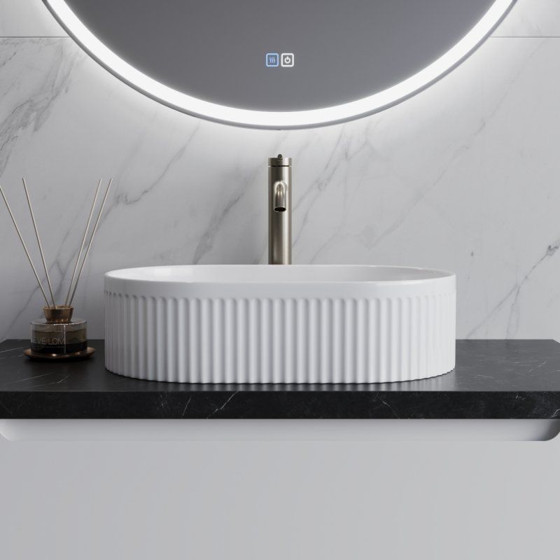 Раковина керамическая накладная, овальная BB1497, 500x320x120, артикул BB1497