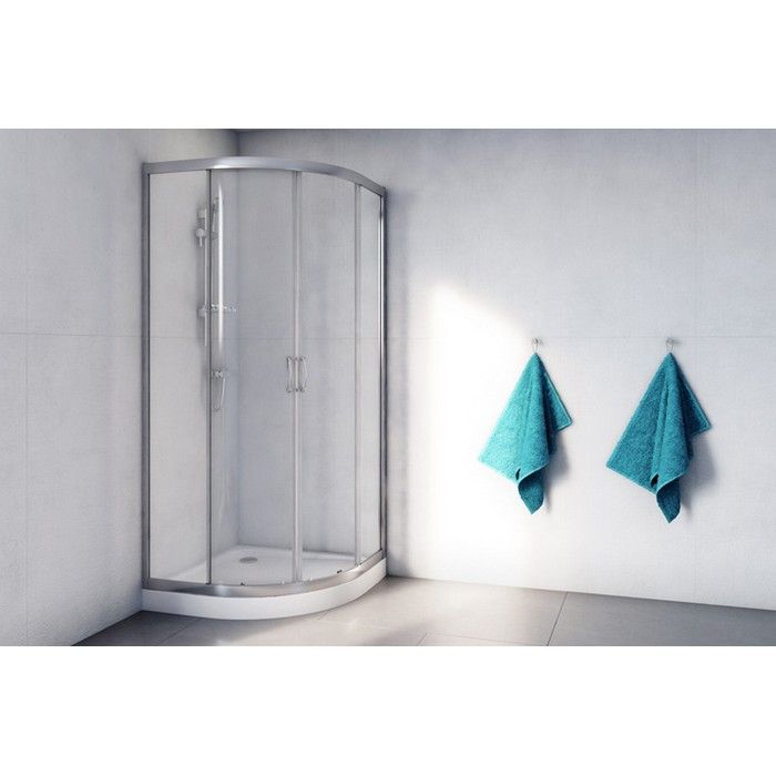 Душевое ограждение EXCELLENT Серия 201 80х80 полукруг (хром)